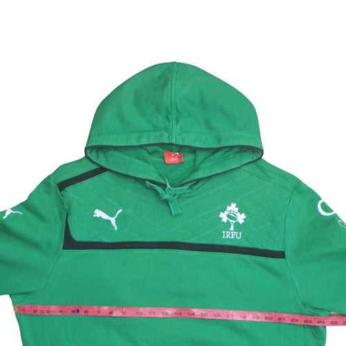 Puma IRFU Men Green Pullover Hoodie 2XL Rugby Sportswear