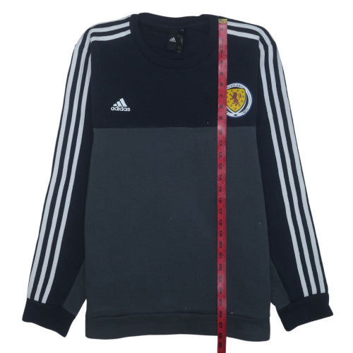Adidas Men's Blue Scotland Football Crew Neck Sweatshirt L
