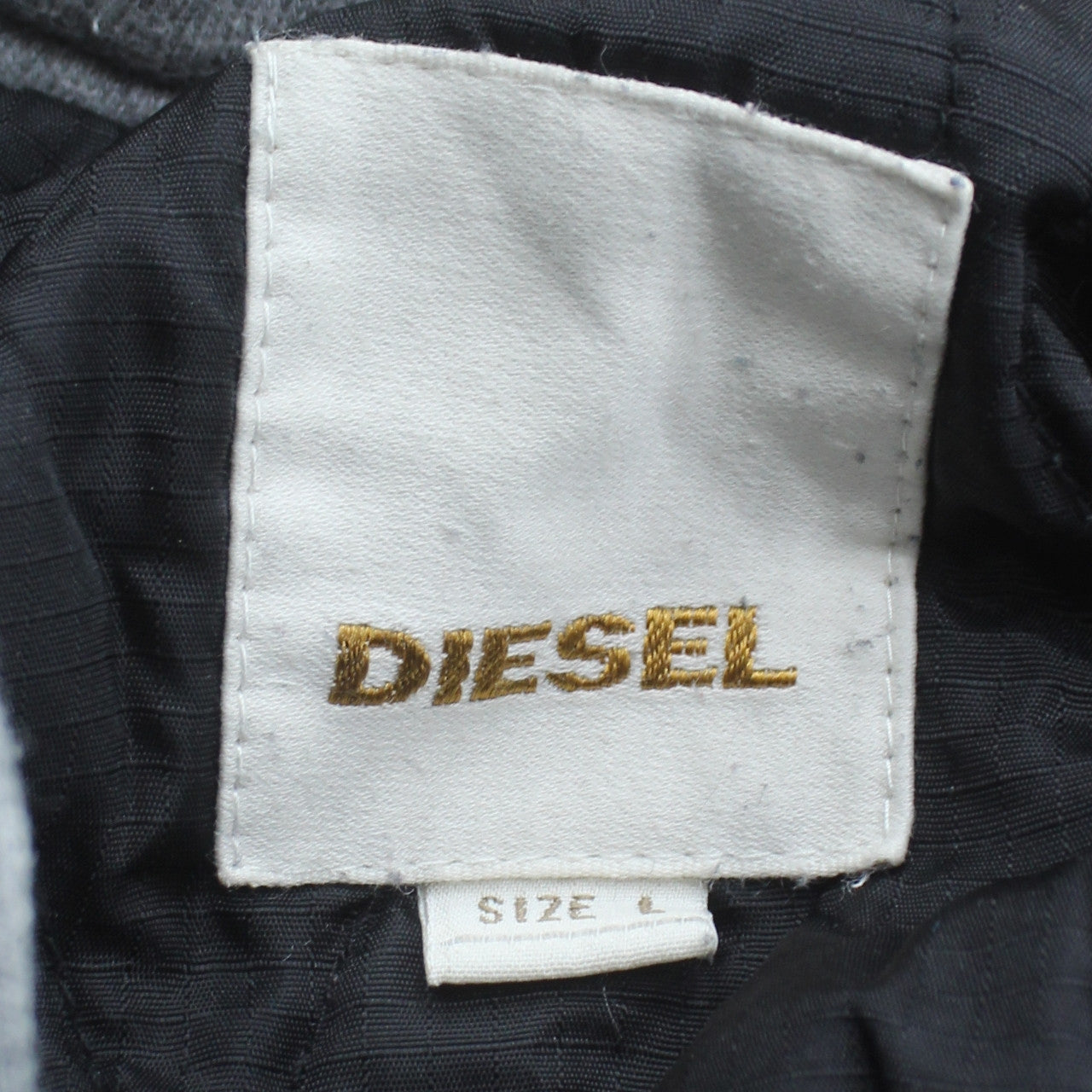 Diesel Men's Grey L Bomber Jacket Cotton Blend Full Zip