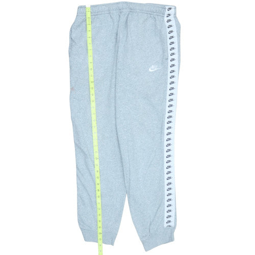 Nike Men's Grey L Jogger Sweatpants with Logo Tape Trim
