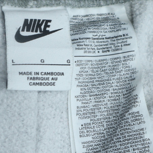 Nike Men's Grey L Jogger Sweatpants with Logo Tape Trim