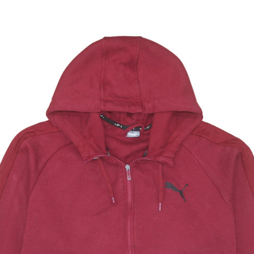 Puma Men's Red Full Zip Hoodie 2XL Regular Fit Sportswear