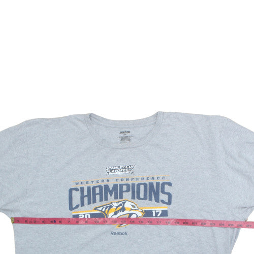 Reebok Men’s Grey 2XL Sports Champions Graphic T-Shirt