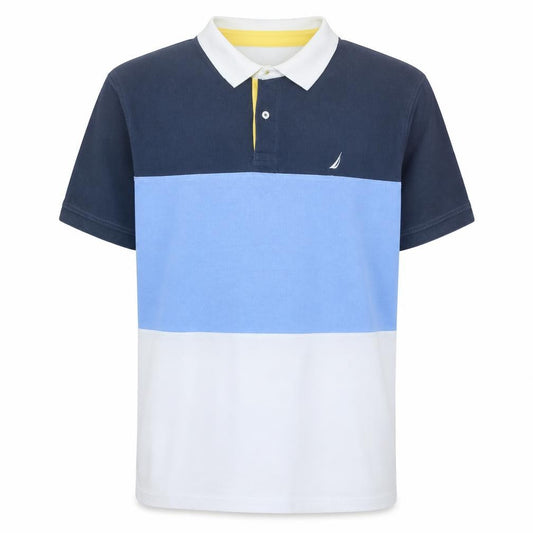 Nautica Men's Multicoloured XL Colourblock Cotton Polo Shirt
