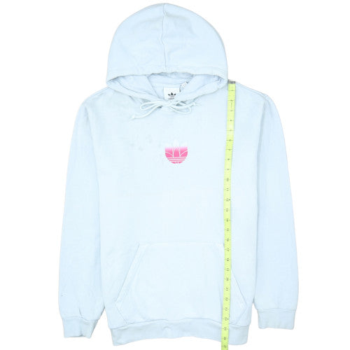 Adidas Womens Light Blue Hoodie Medium Pullover Cotton Blend Casual