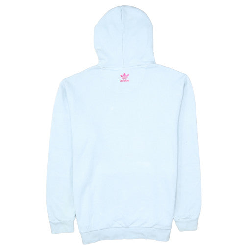Adidas Womens Light Blue Hoodie Medium Pullover Cotton Blend Casual