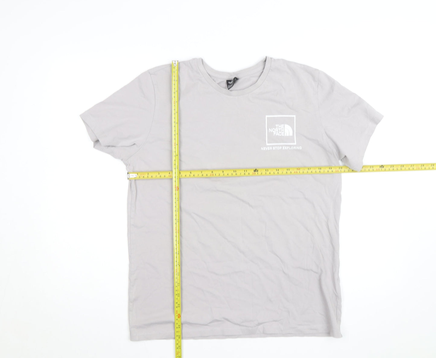 The North Face Unisex Grey Graphic Print T-Shirt L Outdoor Style