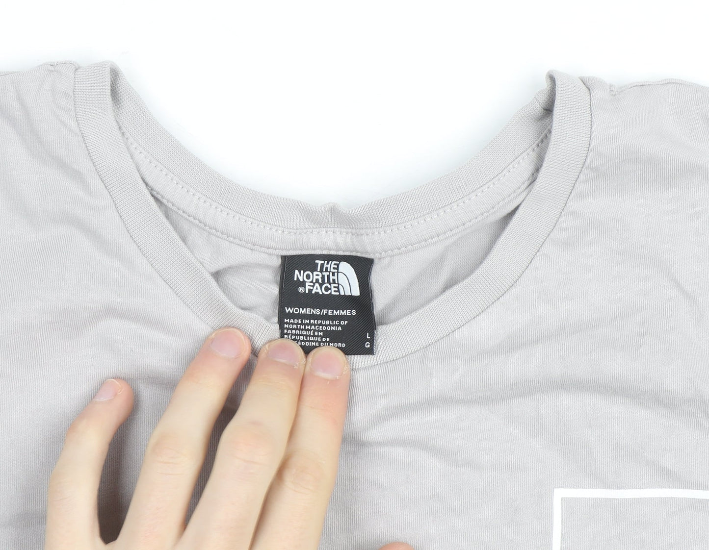 The North Face Unisex Grey Graphic Print T-Shirt L Outdoor Style