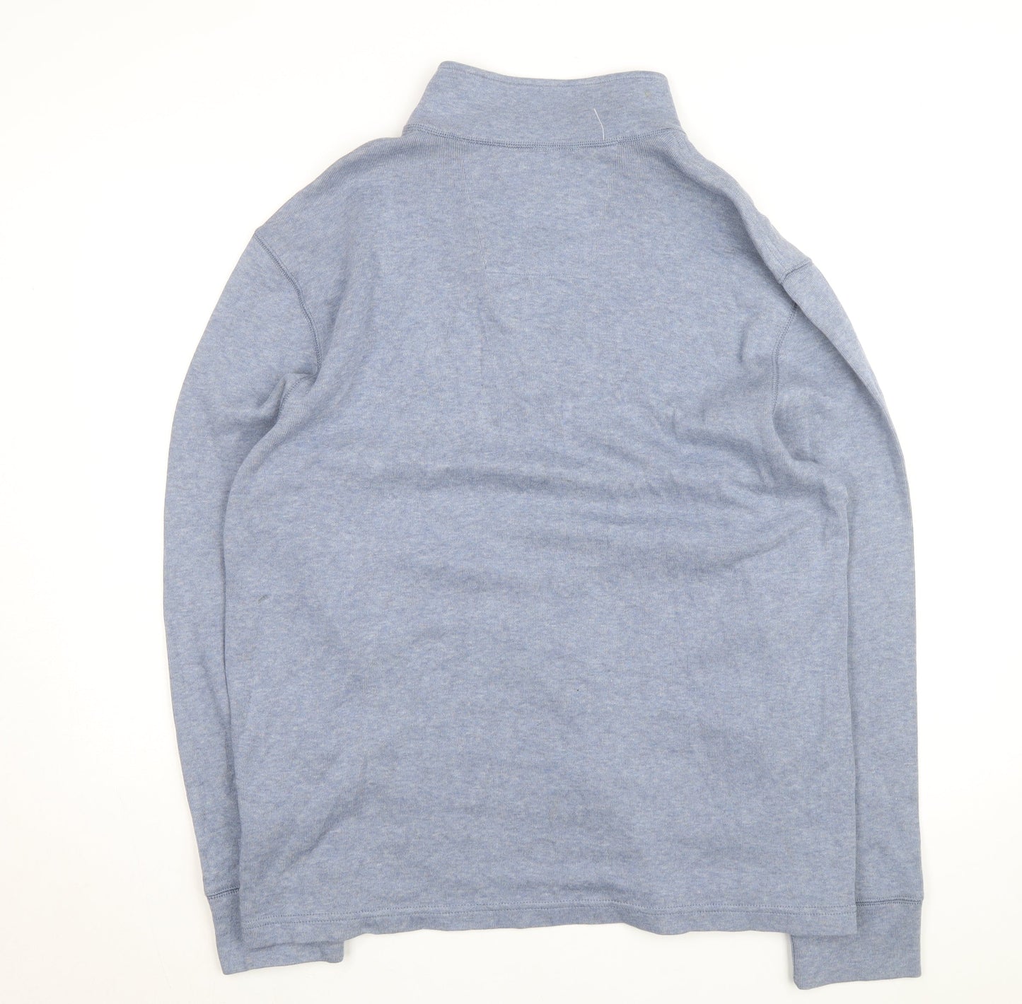 Nautica Men's Blue XL 1/4 Zip Cotton High Neck Jumper