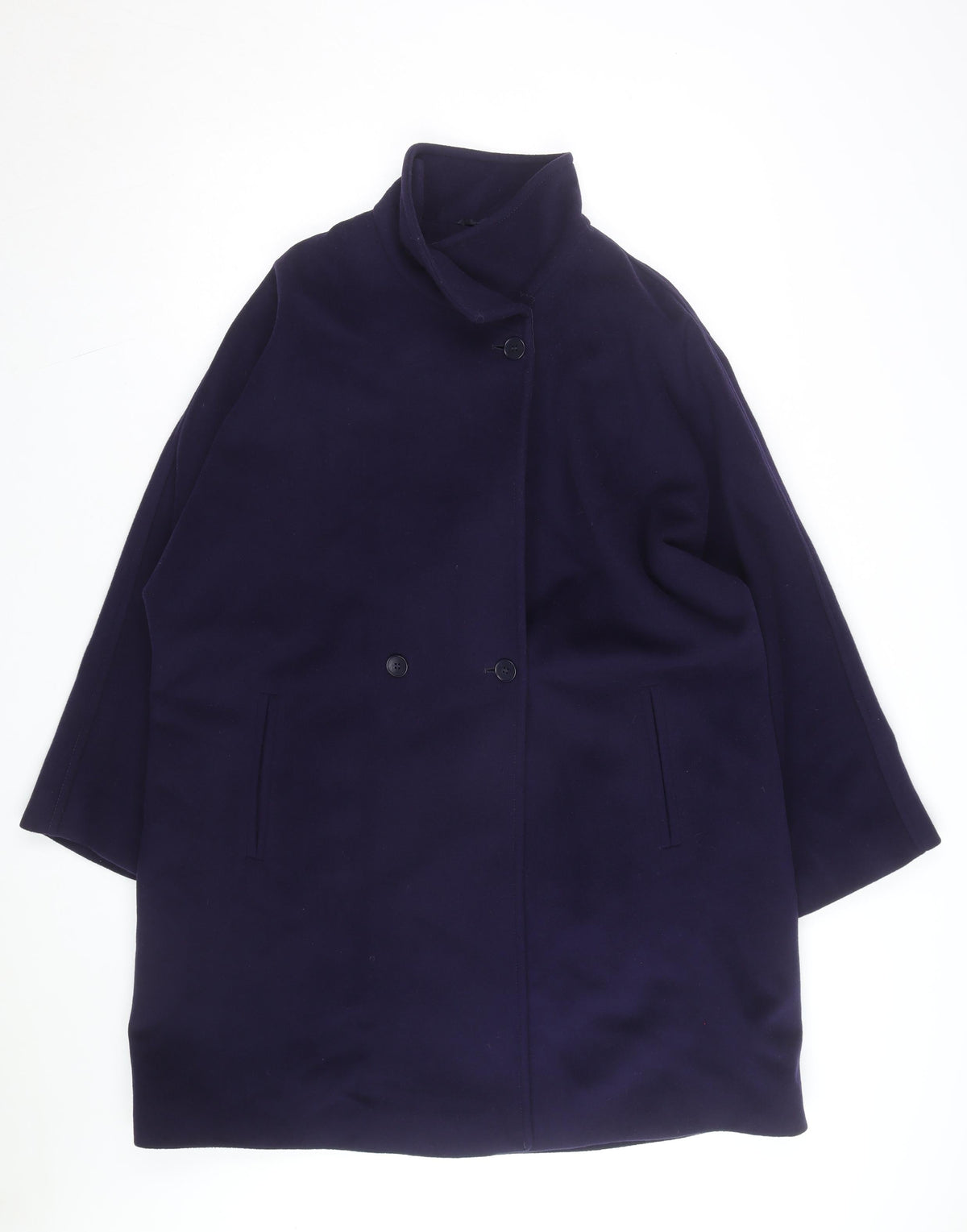 Windsmoor Women’s Blue Wool Cashmere Blend Mid-Length Coat Size 12