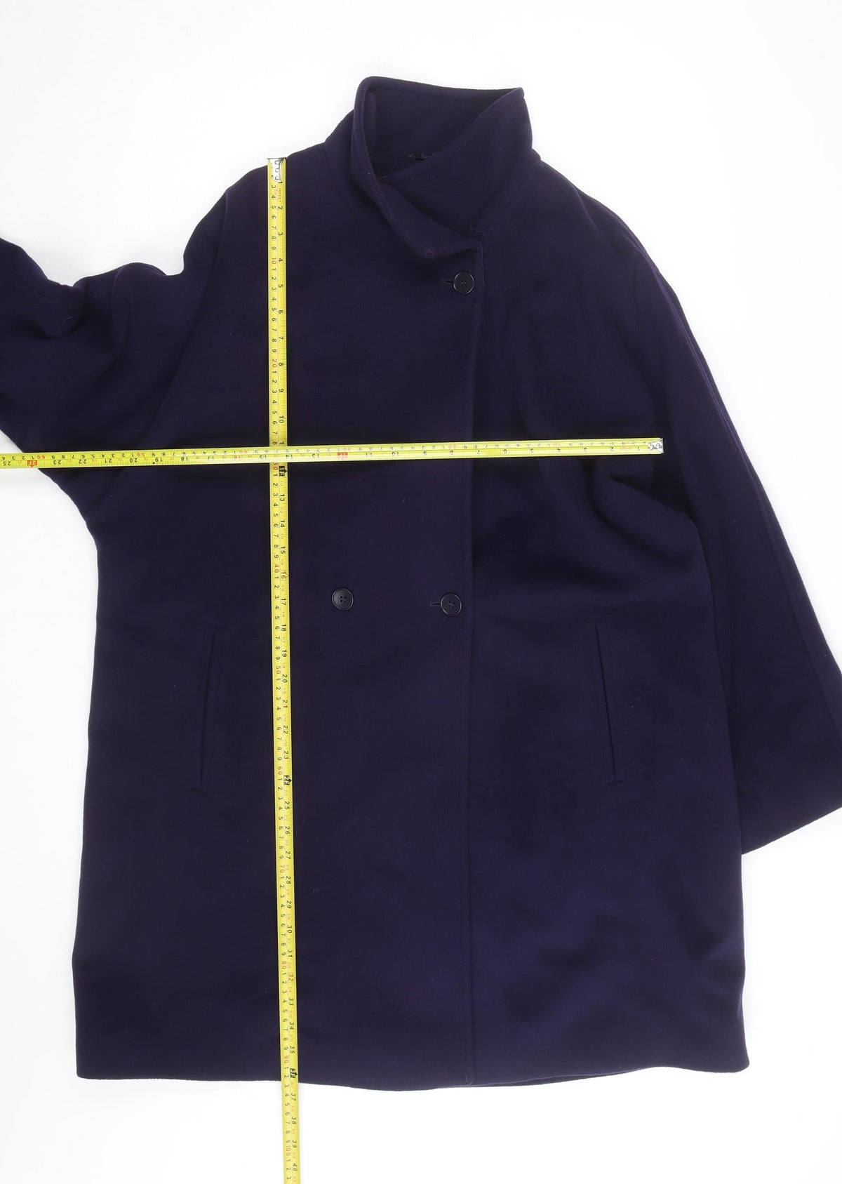 Windsmoor Women’s Blue Wool Cashmere Blend Mid-Length Coat Size 12