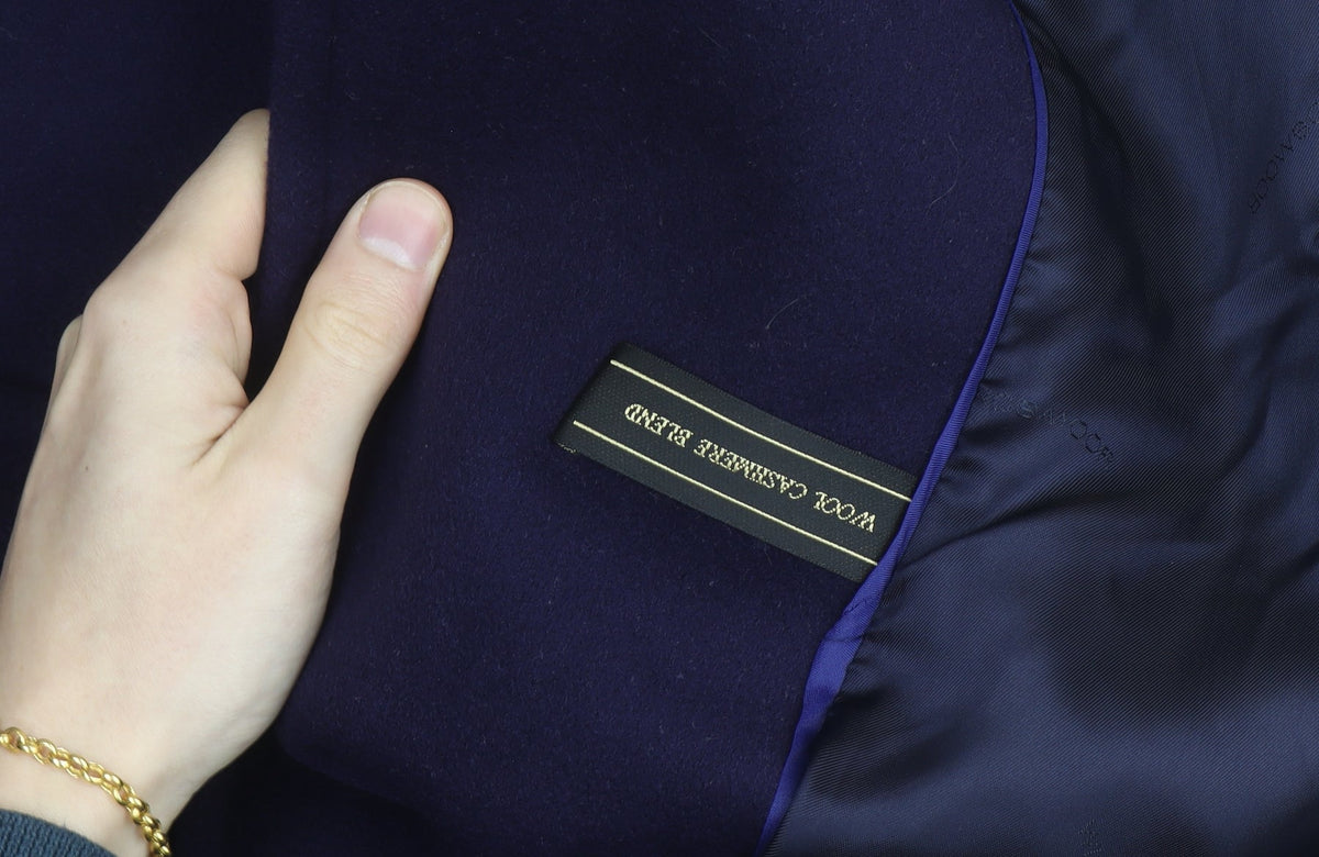Windsmoor Women’s Blue Wool Cashmere Blend Mid-Length Coat Size 12