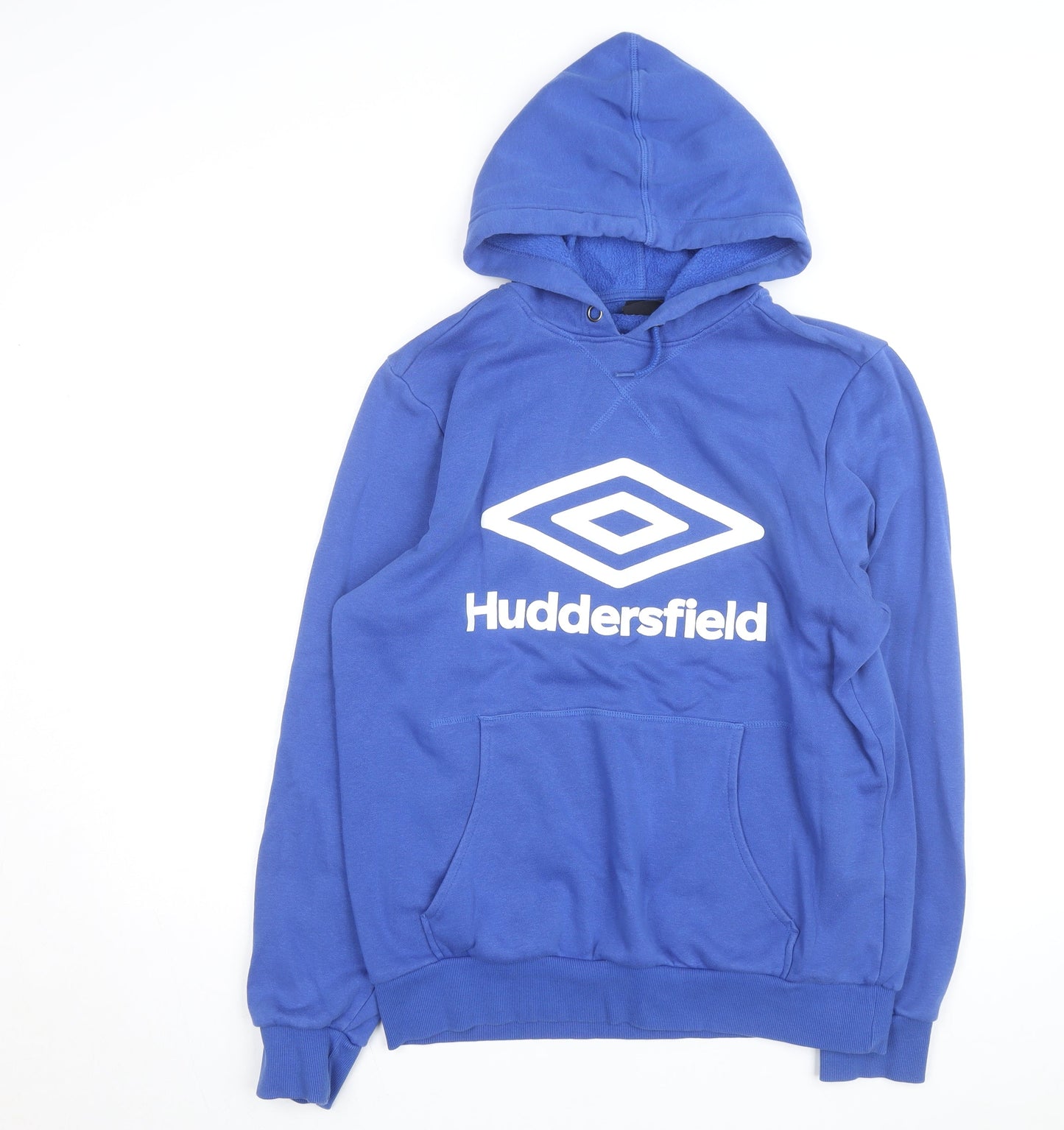 Umbro Men Blue Huddersfield Pullover Hoodie L Graphic Sportswear