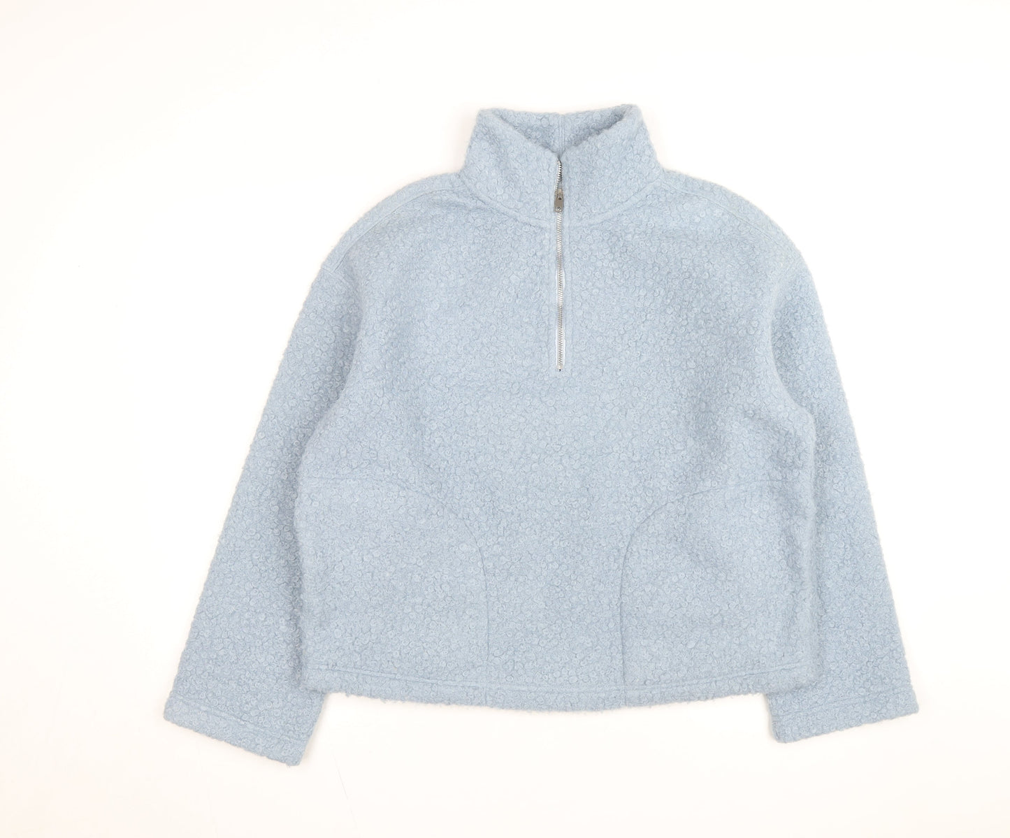 Next Womens Blue Fleece 1/2 Zip Basic Jacket Size 12