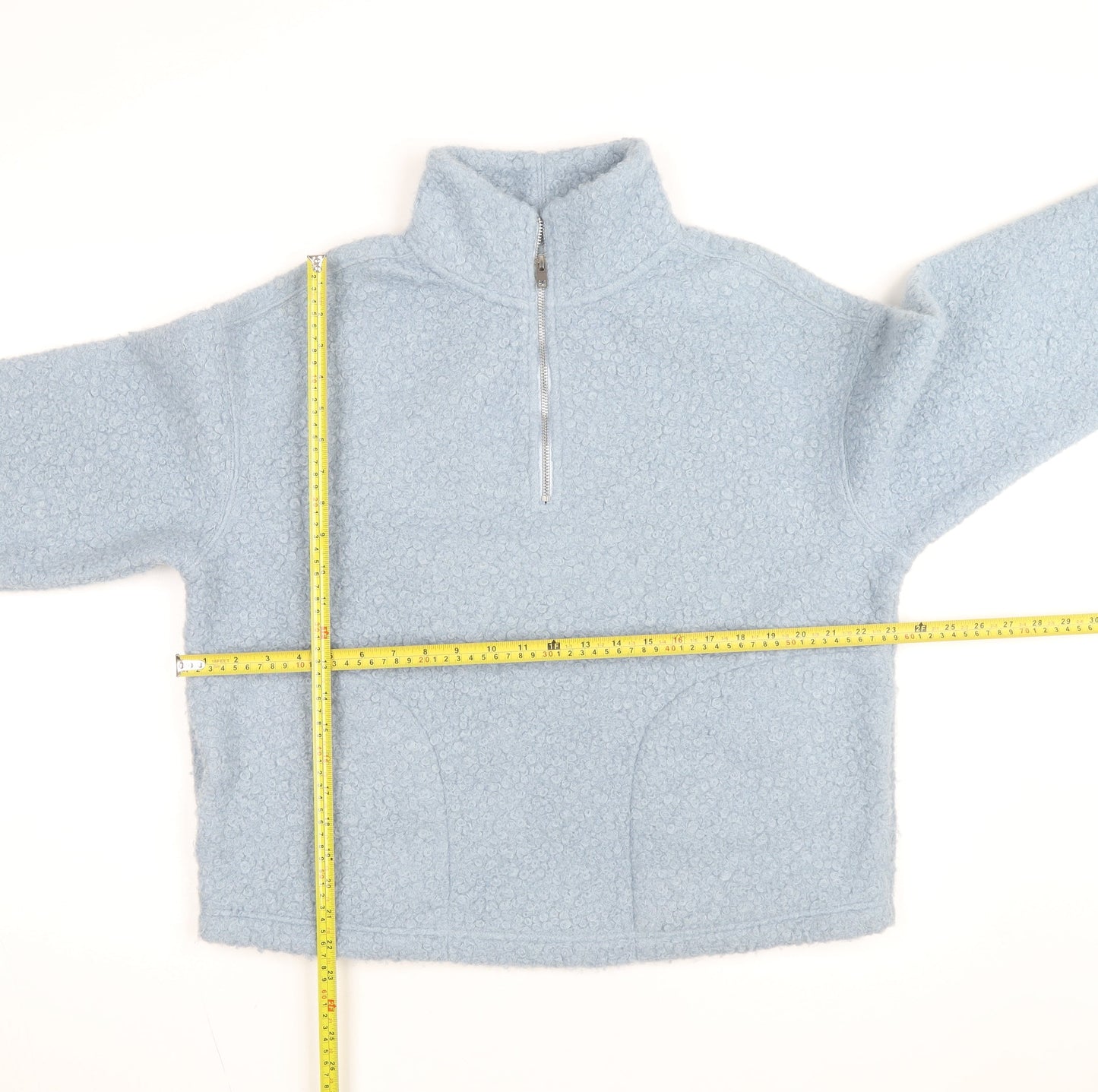 Next Womens Blue Fleece 1/2 Zip Basic Jacket Size 12