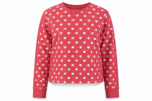 Champion Womens Red Star Logo Long Sleeve Pullover Sweatshirt XL