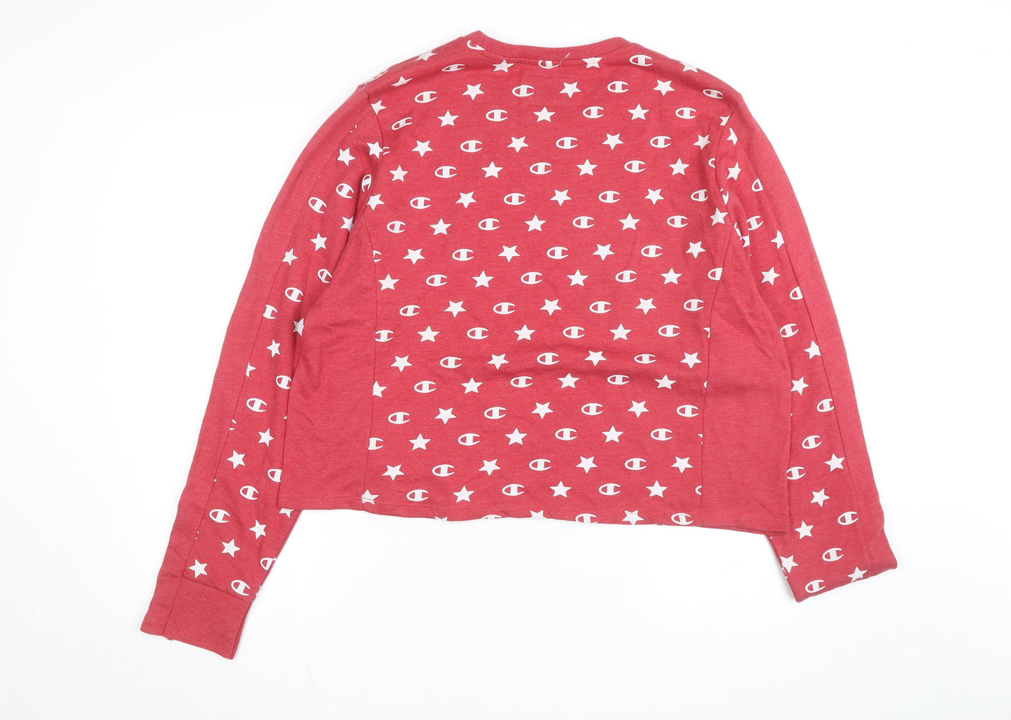 Champion Womens Red Star Logo Long Sleeve Pullover Sweatshirt XL