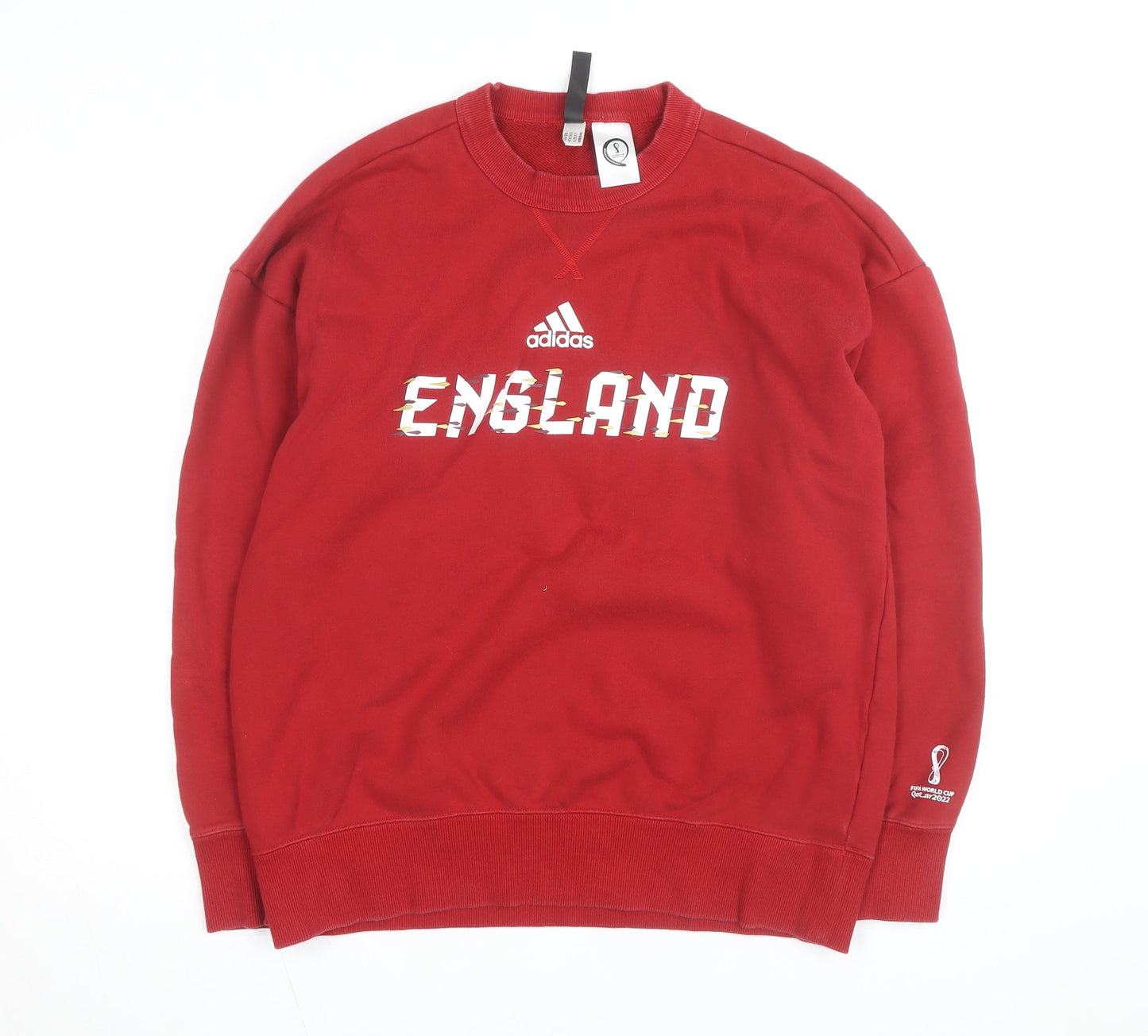 adidas Men’s Red England Graphic Pullover Sweatshirt M