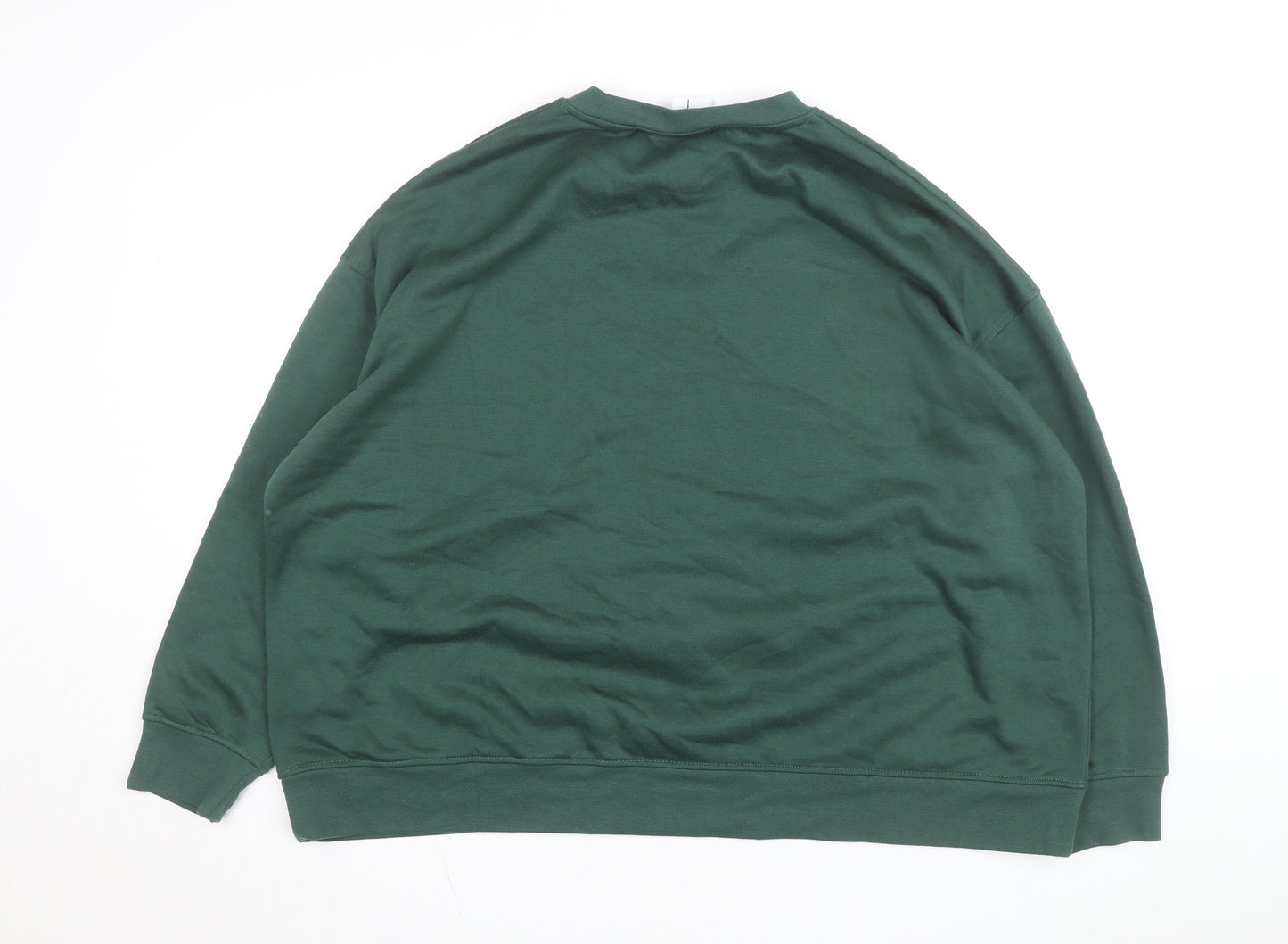 Disney Women Green Mickey Mouse Pullover Sweatshirt 2XL