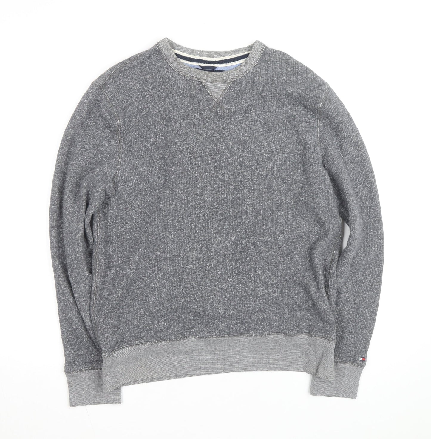 Tommy Hilfiger Men's Grey Cotton Crew Neck Pullover Sweatshirt M