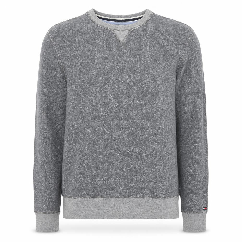 Tommy Hilfiger Men's Grey Cotton Crew Neck Pullover Sweatshirt M