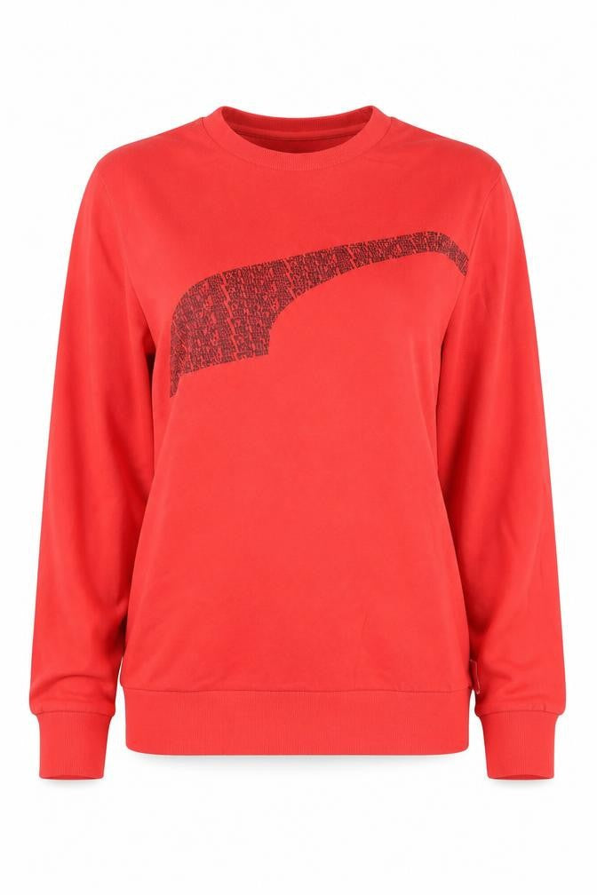 Puma Womens Red Crew Neck Pullover Sweatshirt Size L
