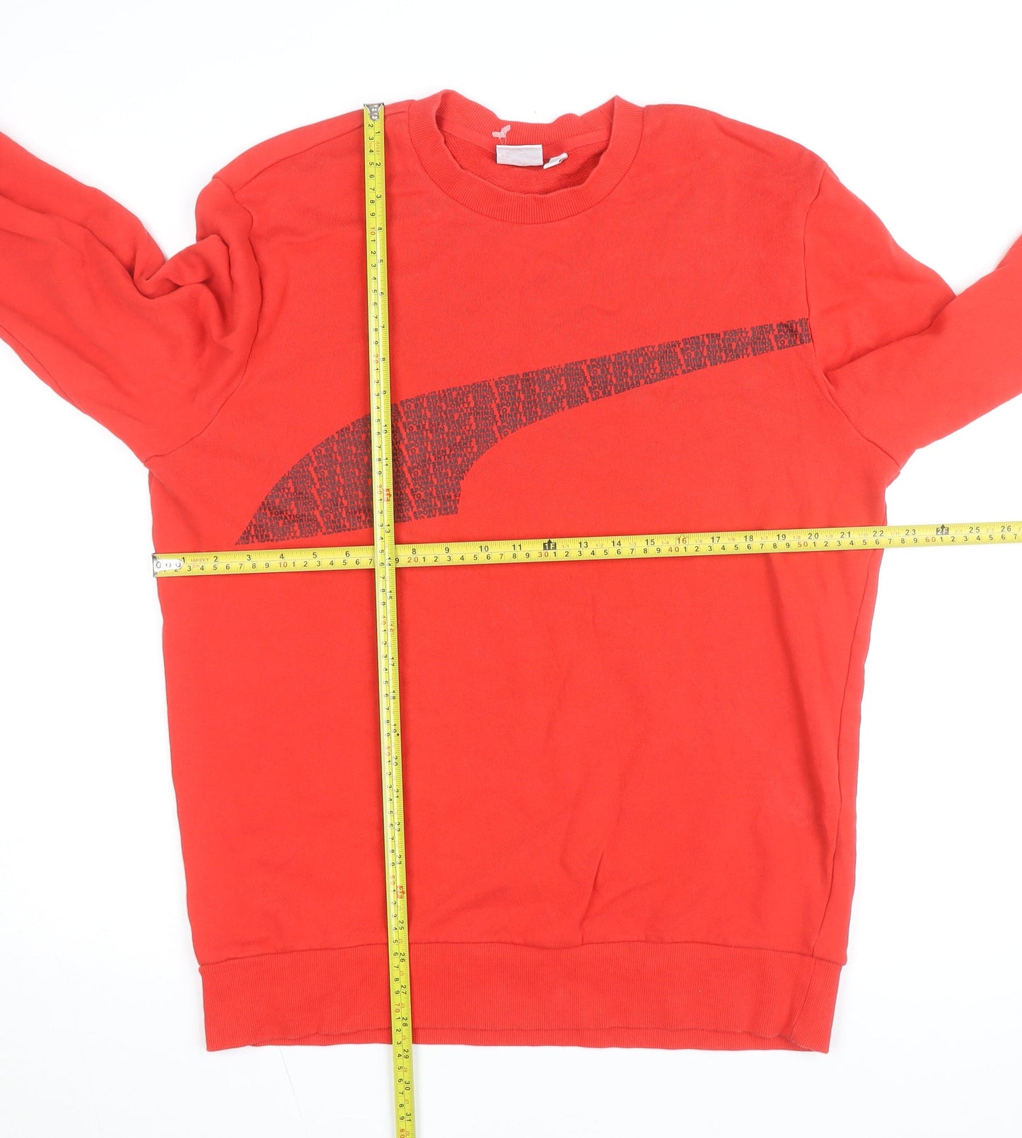 Puma Womens Red Crew Neck Pullover Sweatshirt Size L
