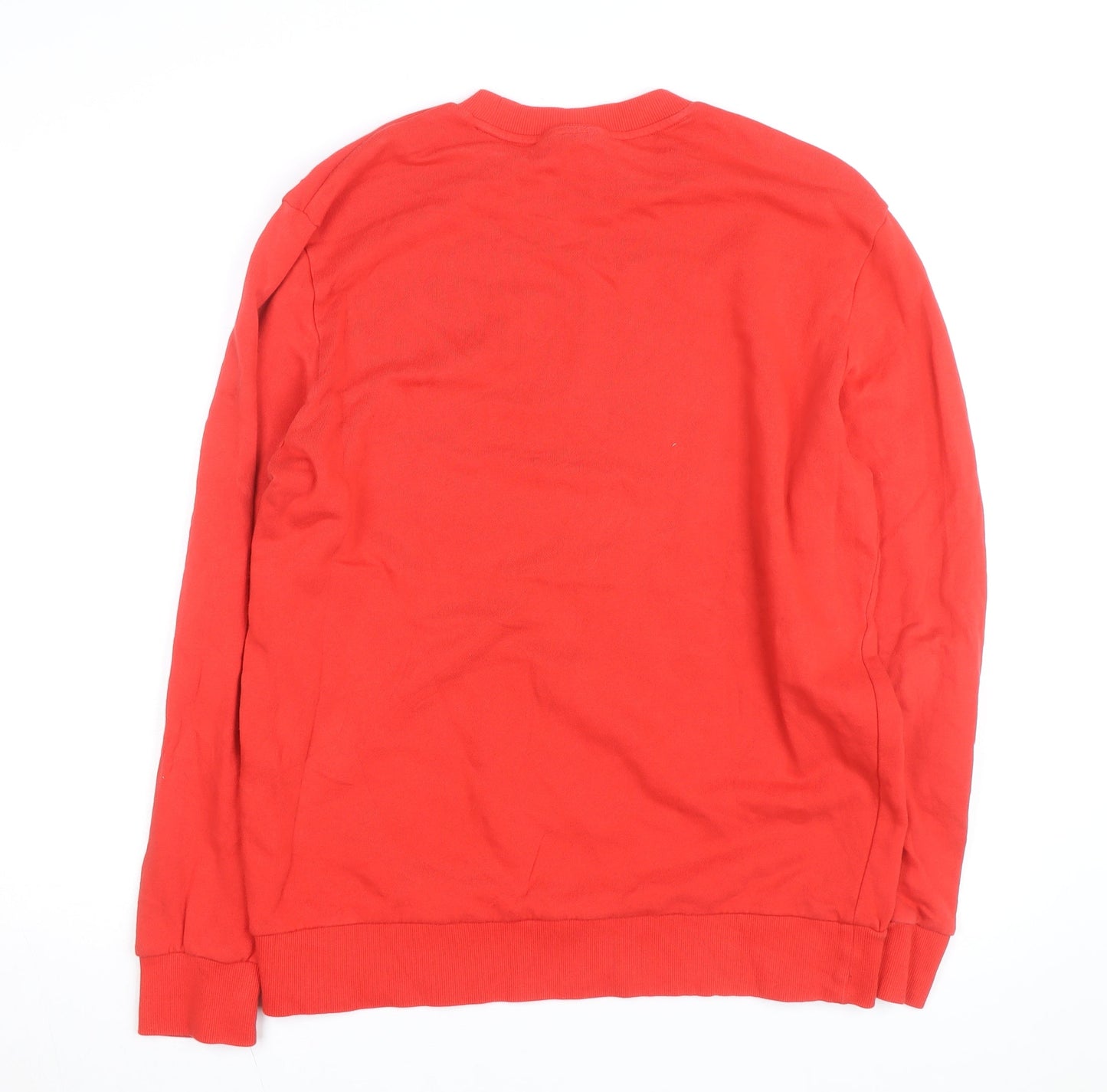 Puma Womens Red Crew Neck Pullover Sweatshirt Size L