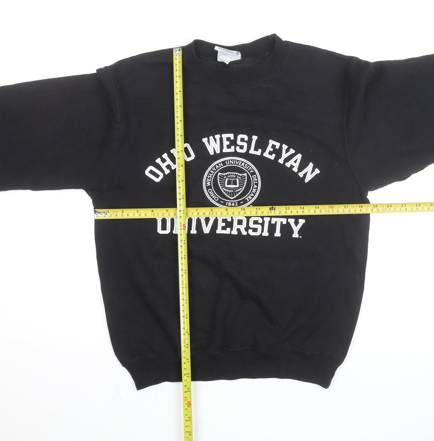 Champion Womens Black Ohio Wesleyan University Crew Neck Sweatshirt XS