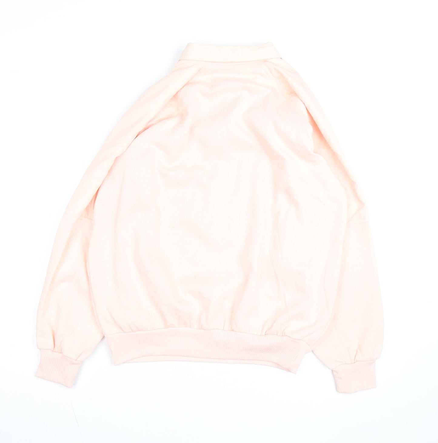 Lavon Womens Pink Collared Henley Knit Jumper Size S Vintage