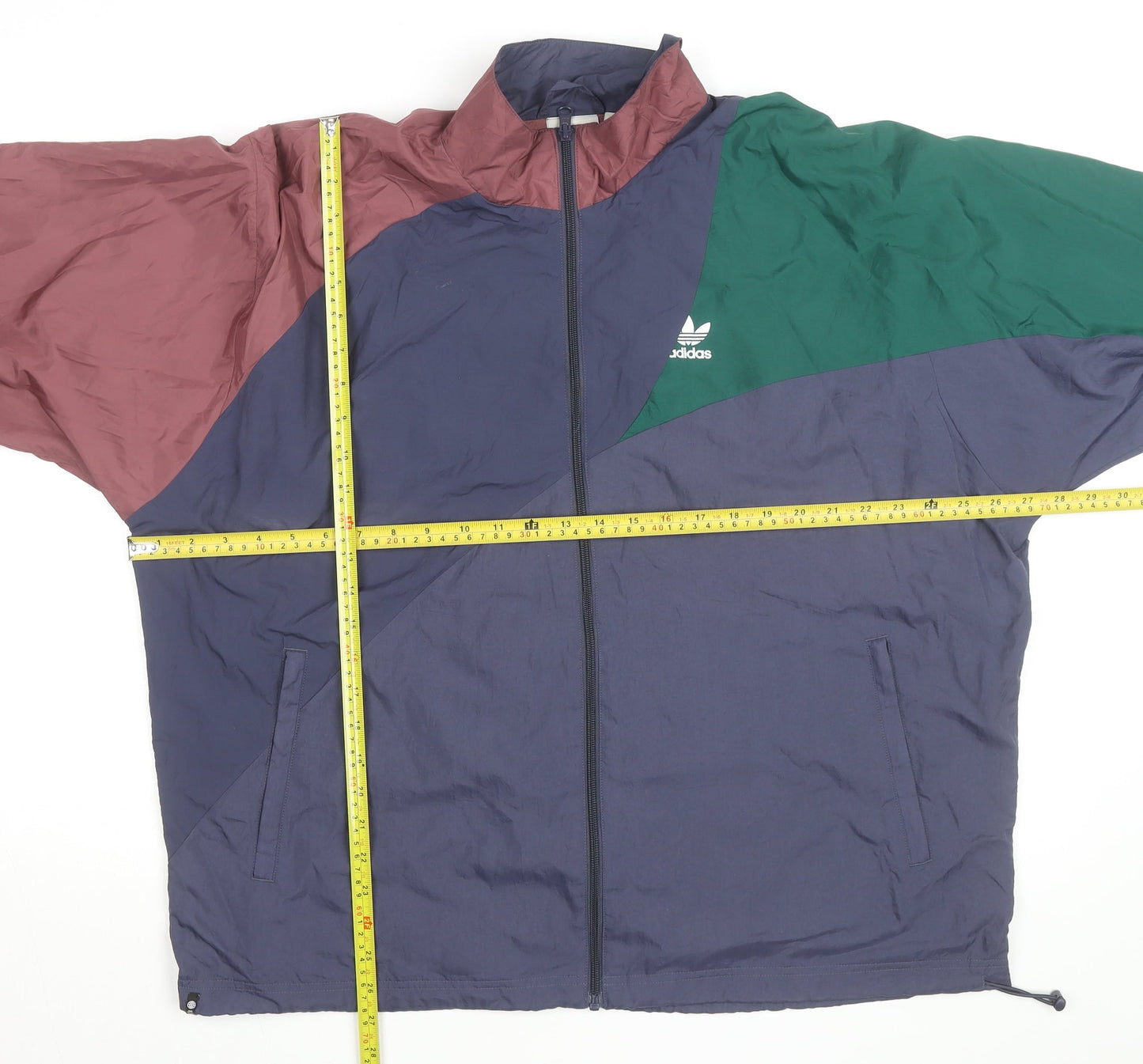 Adidas Mens Multicoloured L Windbreaker Jacket Retro Sporty Style