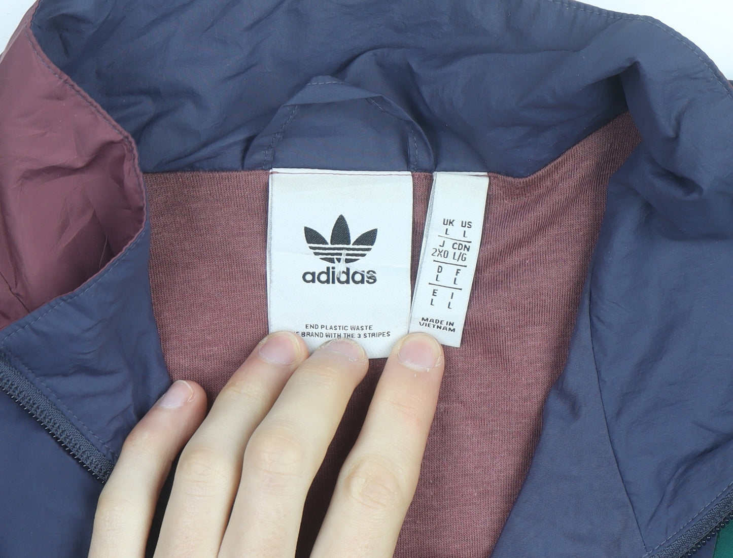 Adidas Mens Multicoloured L Windbreaker Jacket Retro Sporty Style