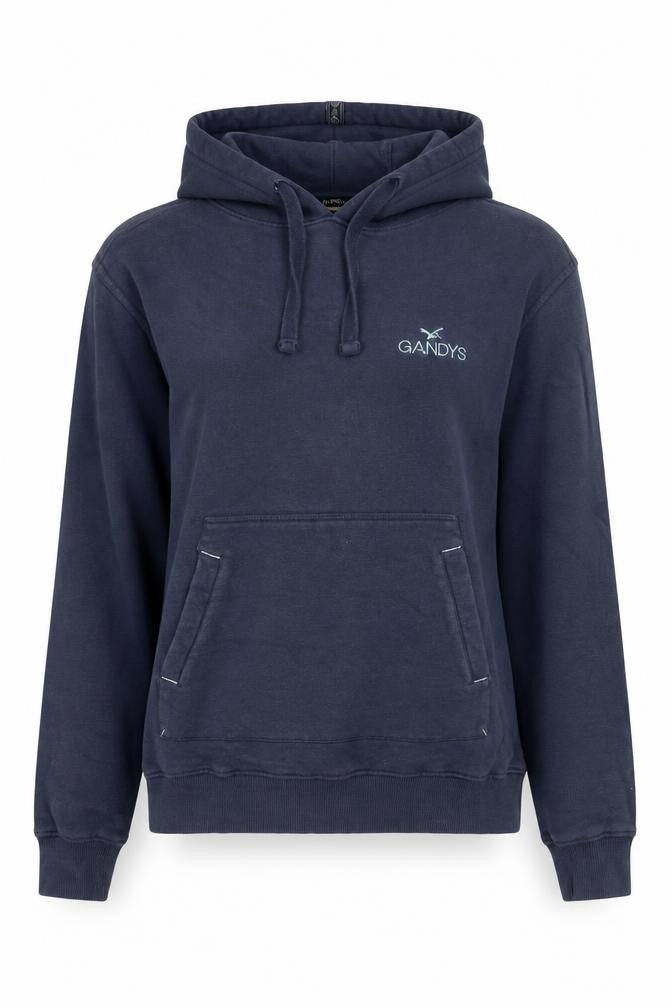 Gandys Navy Blue Womens Small Pullover Hoodie with Graphic Print