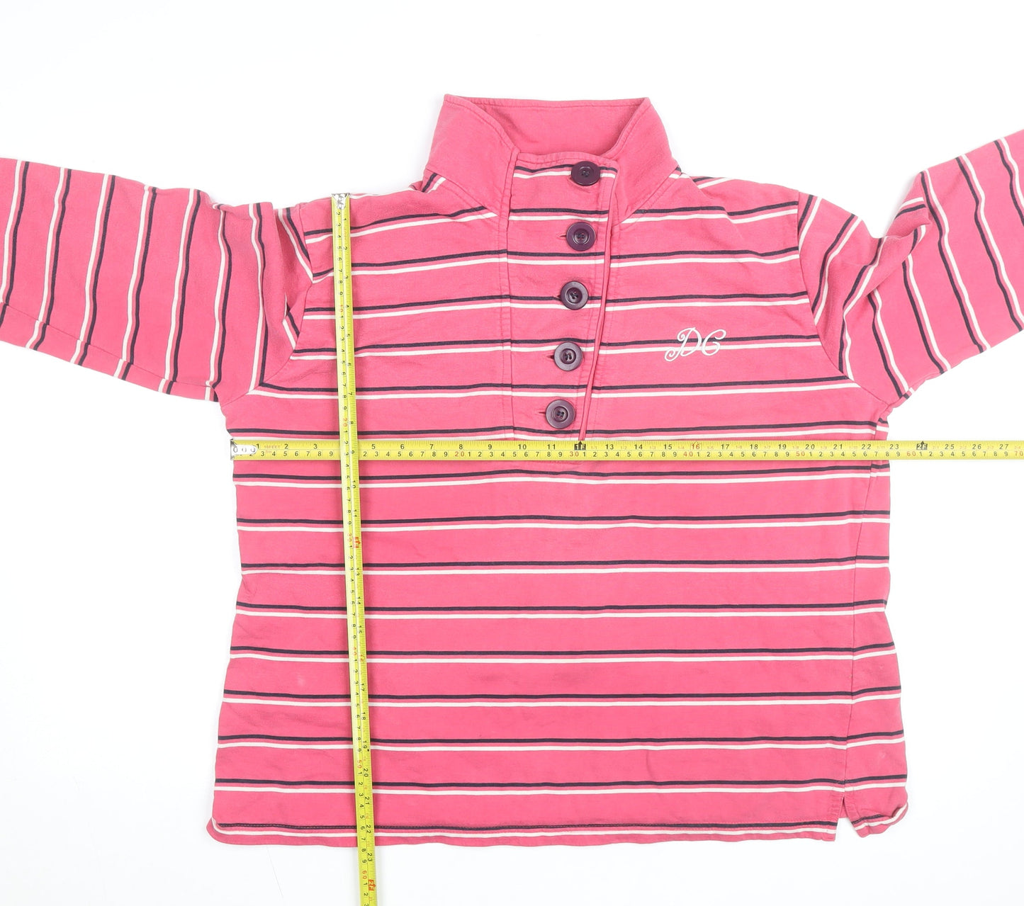Dales Collection Women's Pink Striped Long Sleeve Button-Up Size 18
