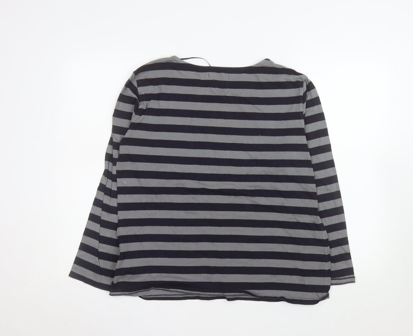 Seasalt Women’s Blue Striped Sailor Long Sleeve Cotton T-Shirt UK 18