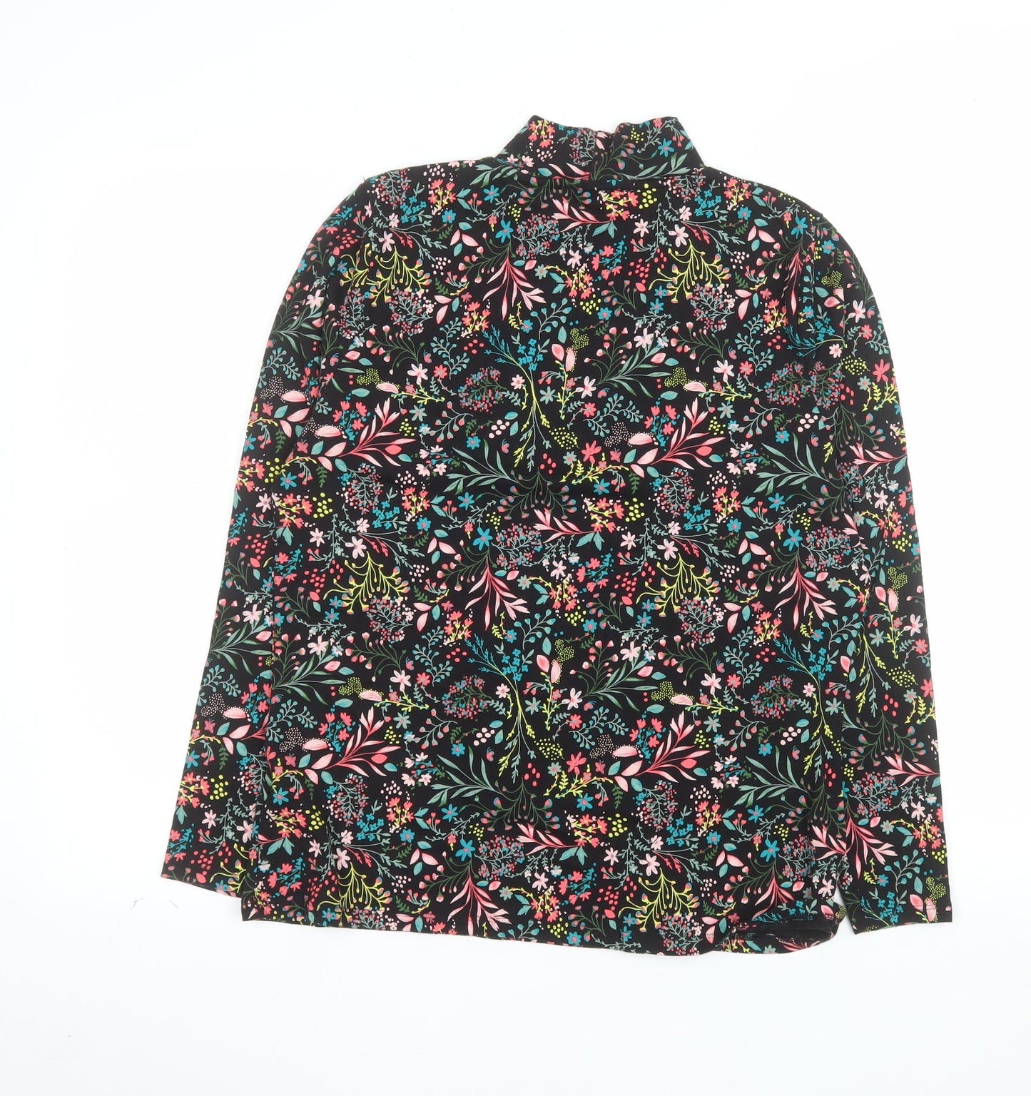 Marks and Spencer Women's Multicoloured Floral Long Sleeve T-Shirt Size 16