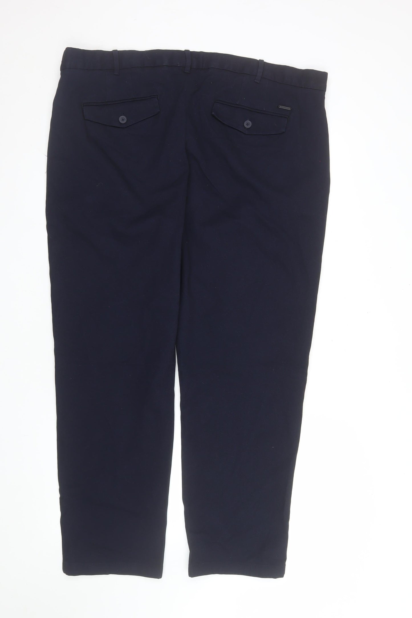 Marks and Spencer Men’s Black Chino Trousers 42W 29L Regular Fit
