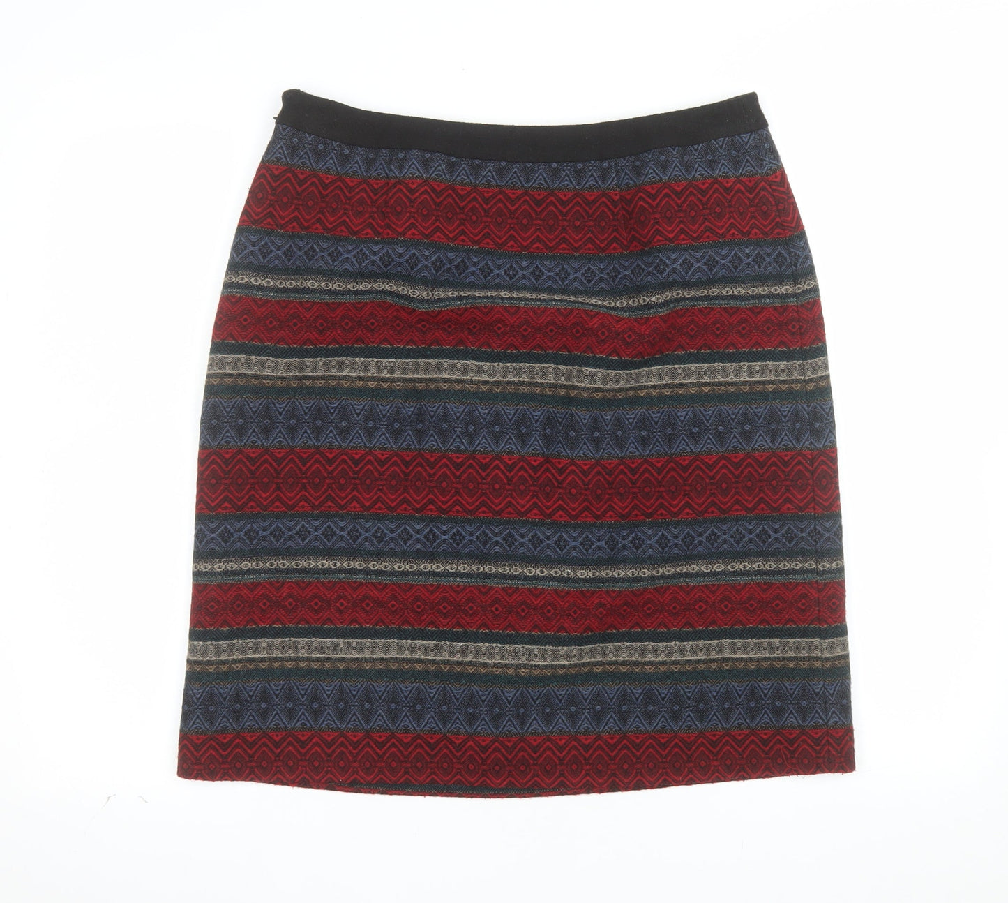 Laura Ashley Women’s Multicoloured Wool Blend Pencil Skirt Size 12