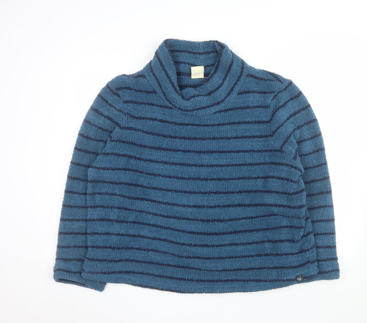 Weird Fish Women’s Blue Striped Pullover Fleece Sweatshirt Size 20