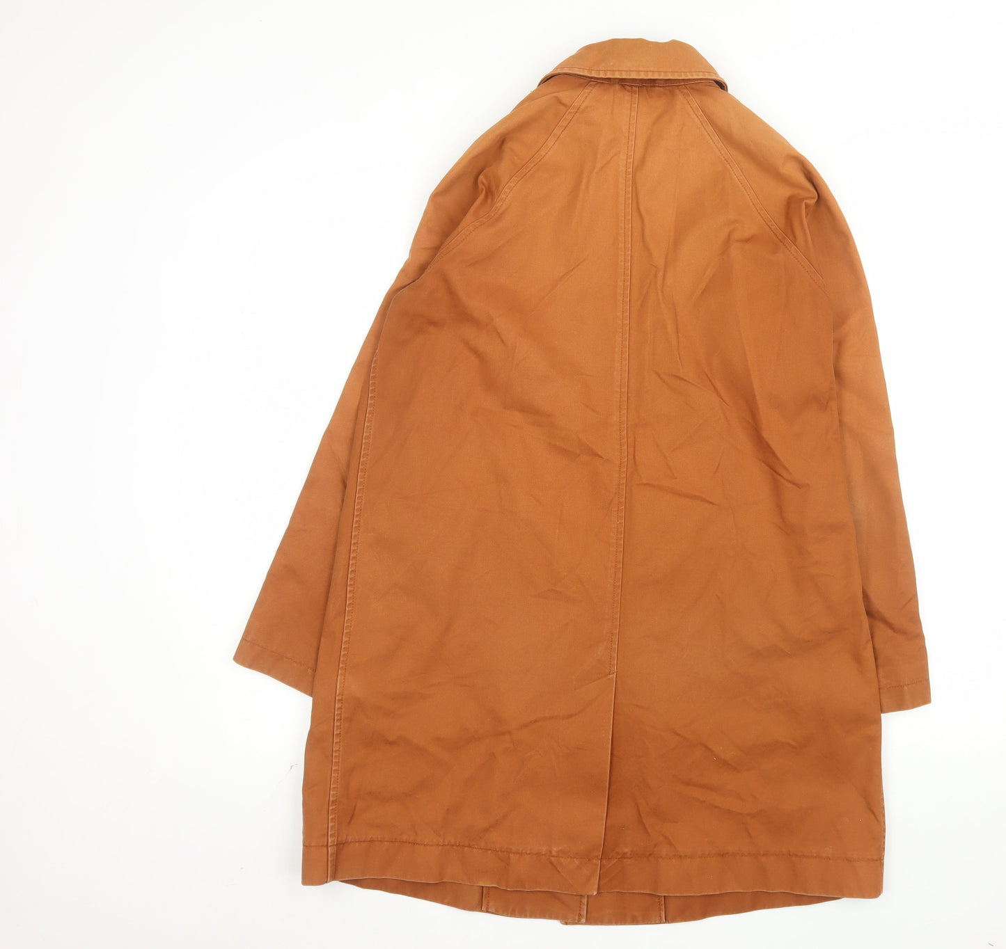 Everlane Women's Brown Cotton Trench Coat Size 10 Long Lined Classic