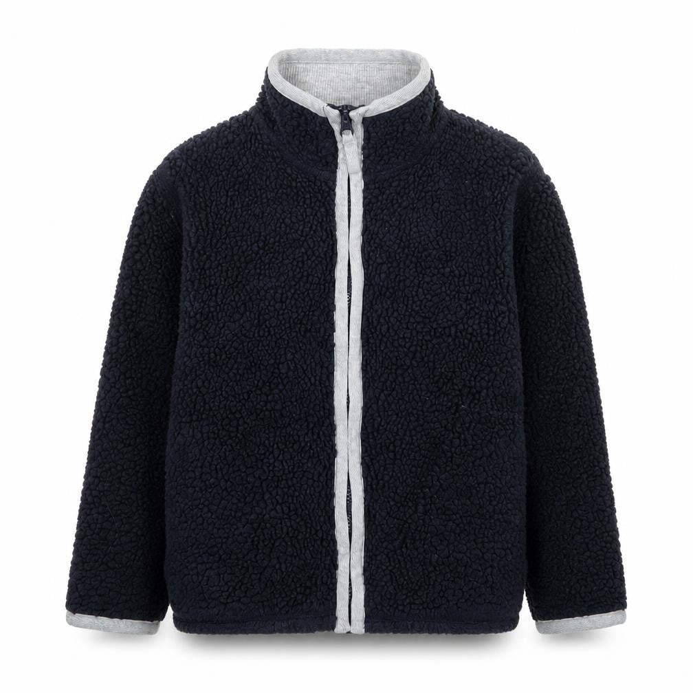 Mini Boden Boys Blue Fleece Lined Zip Jacket 5-6 Years