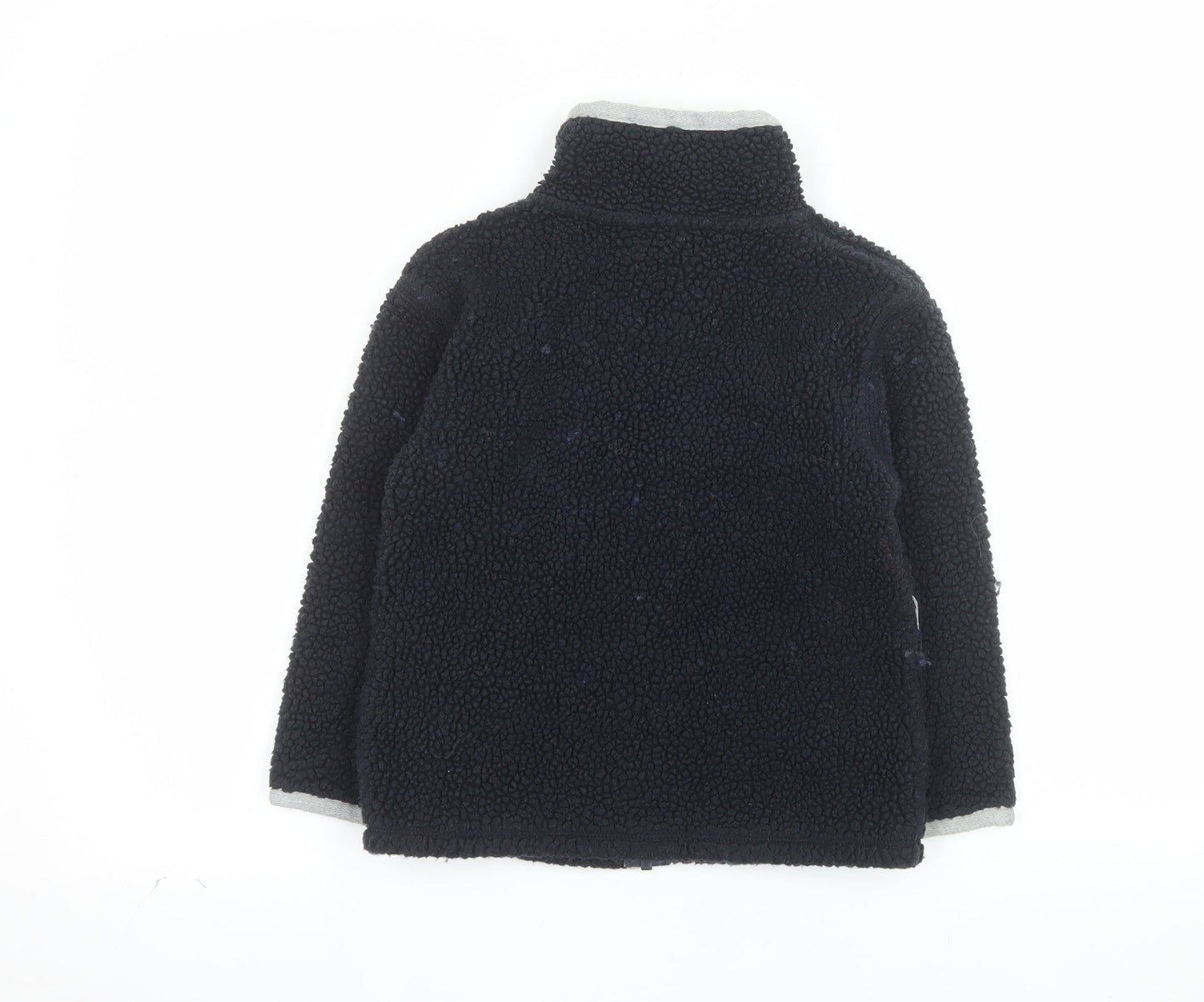 Mini Boden Boys Blue Fleece Lined Zip Jacket 5-6 Years