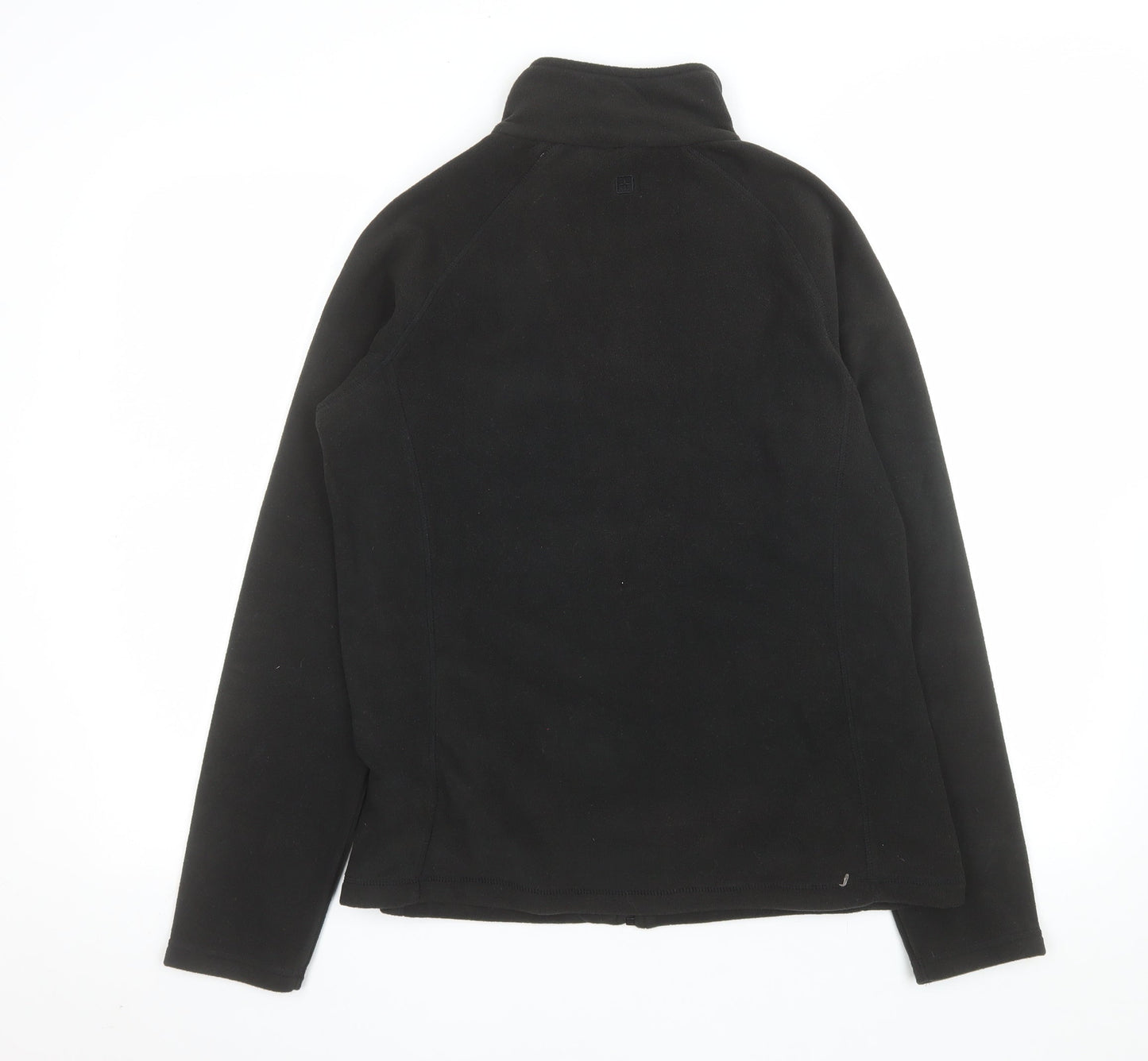 Mountain Warehouse Women's Black Fleece Jacket Size 12 Full Zip Lightweight