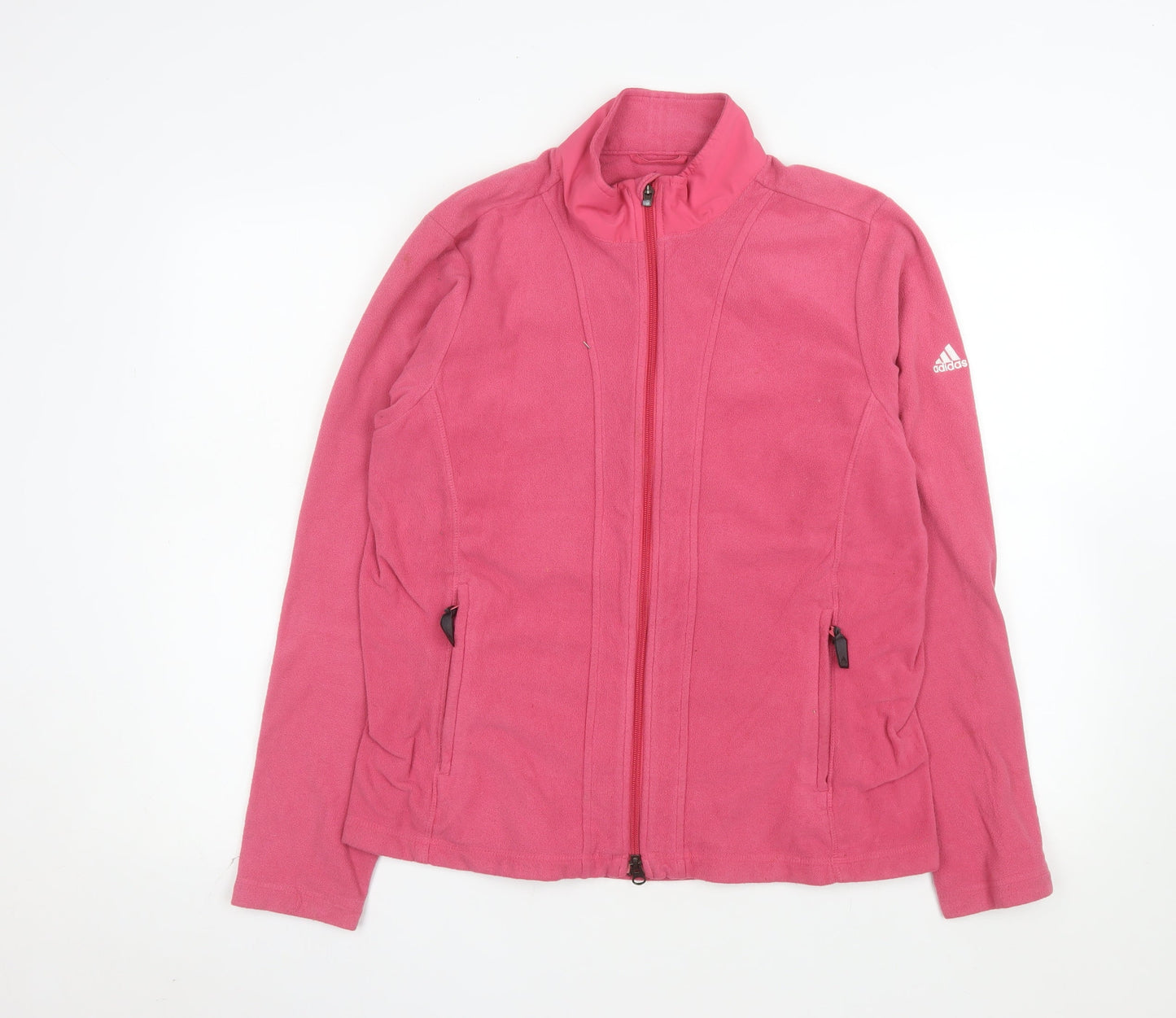 Adidas Women’s Pink Fleece Full Zip Jacket Size L