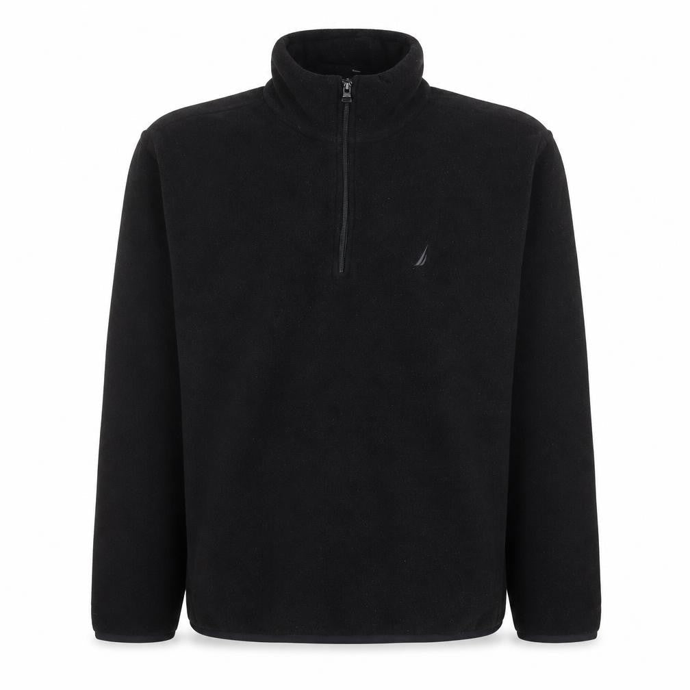 Nautica Men's Black Fleece 1/4 Zip Pullover Sweatshirt M