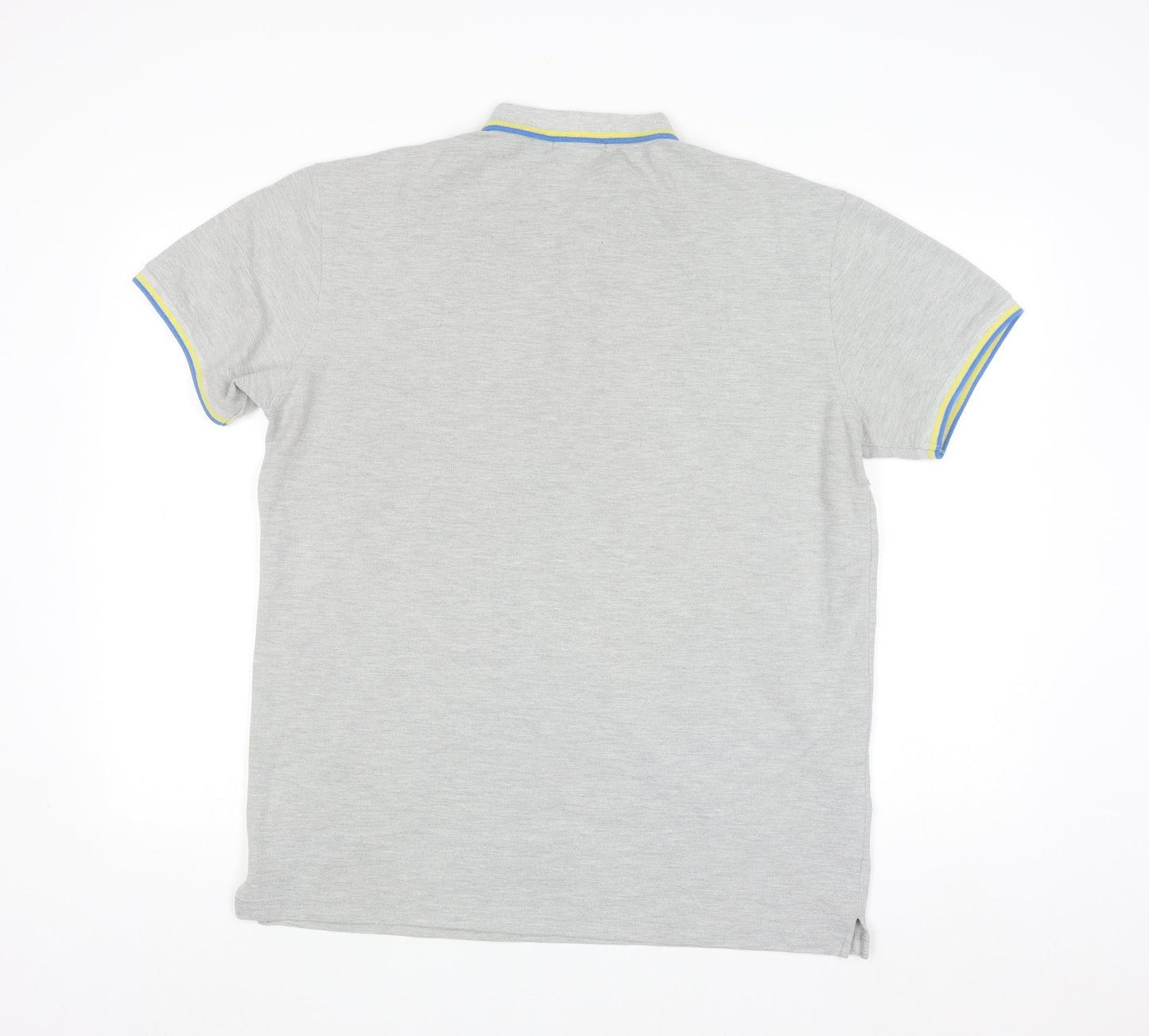 Fred Perry Mens Grey 2XL Polo Shirt Preppy Cotton Classic Style