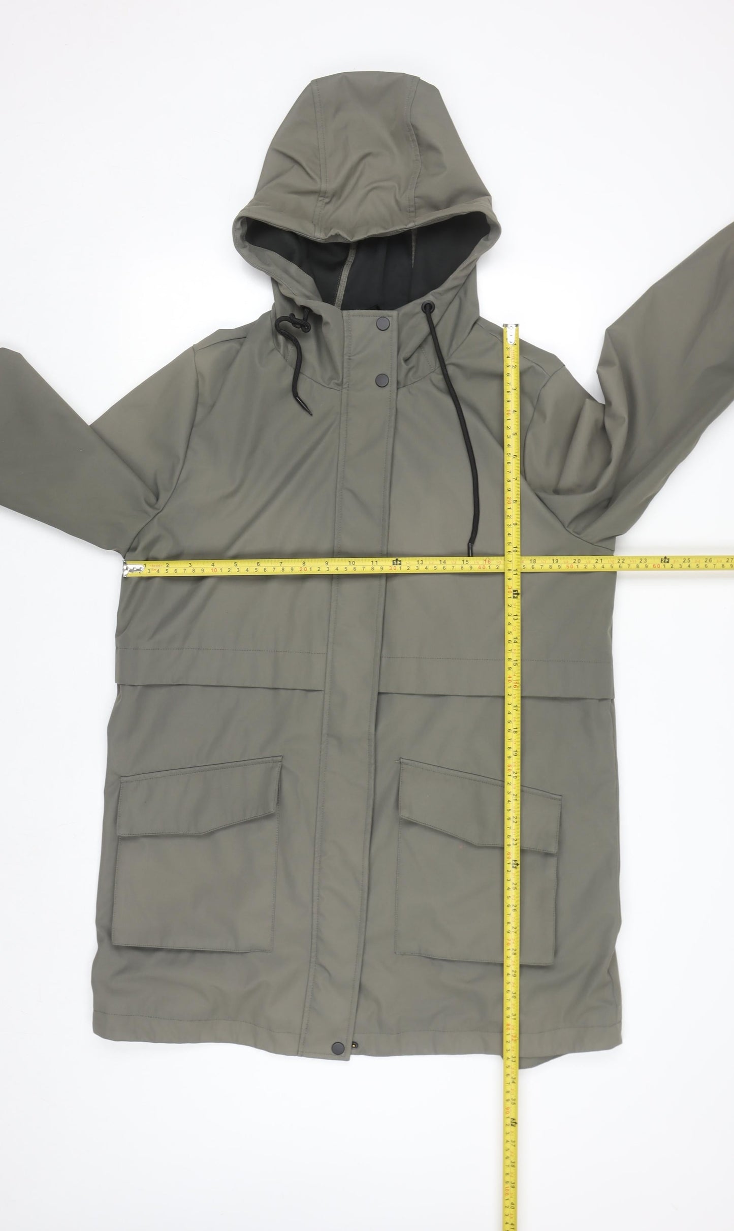 Dunnes Stores Women’s Khaki Hooded Waterproof Parka Coat Size 18