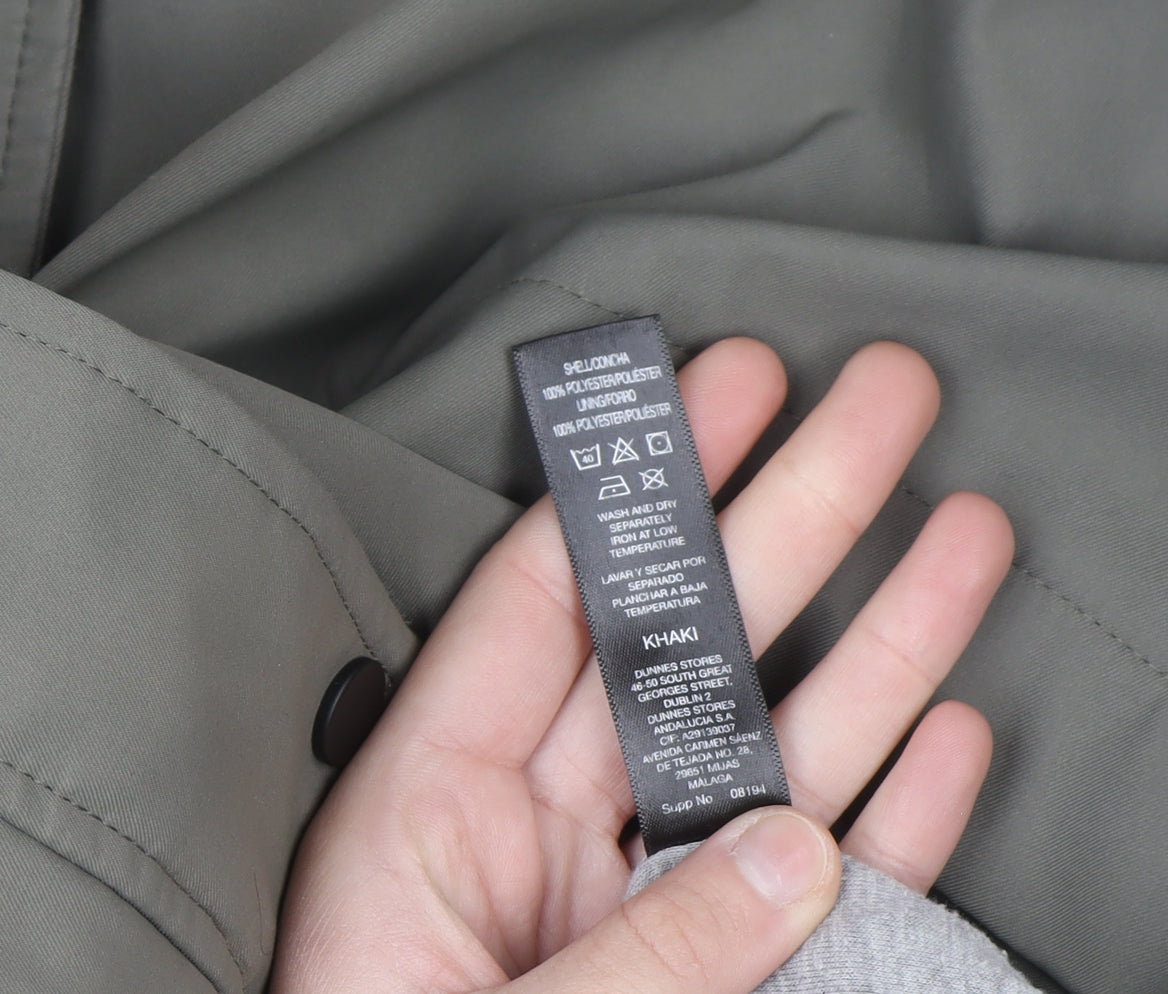 Dunnes Stores Women’s Khaki Hooded Waterproof Parka Coat Size 18