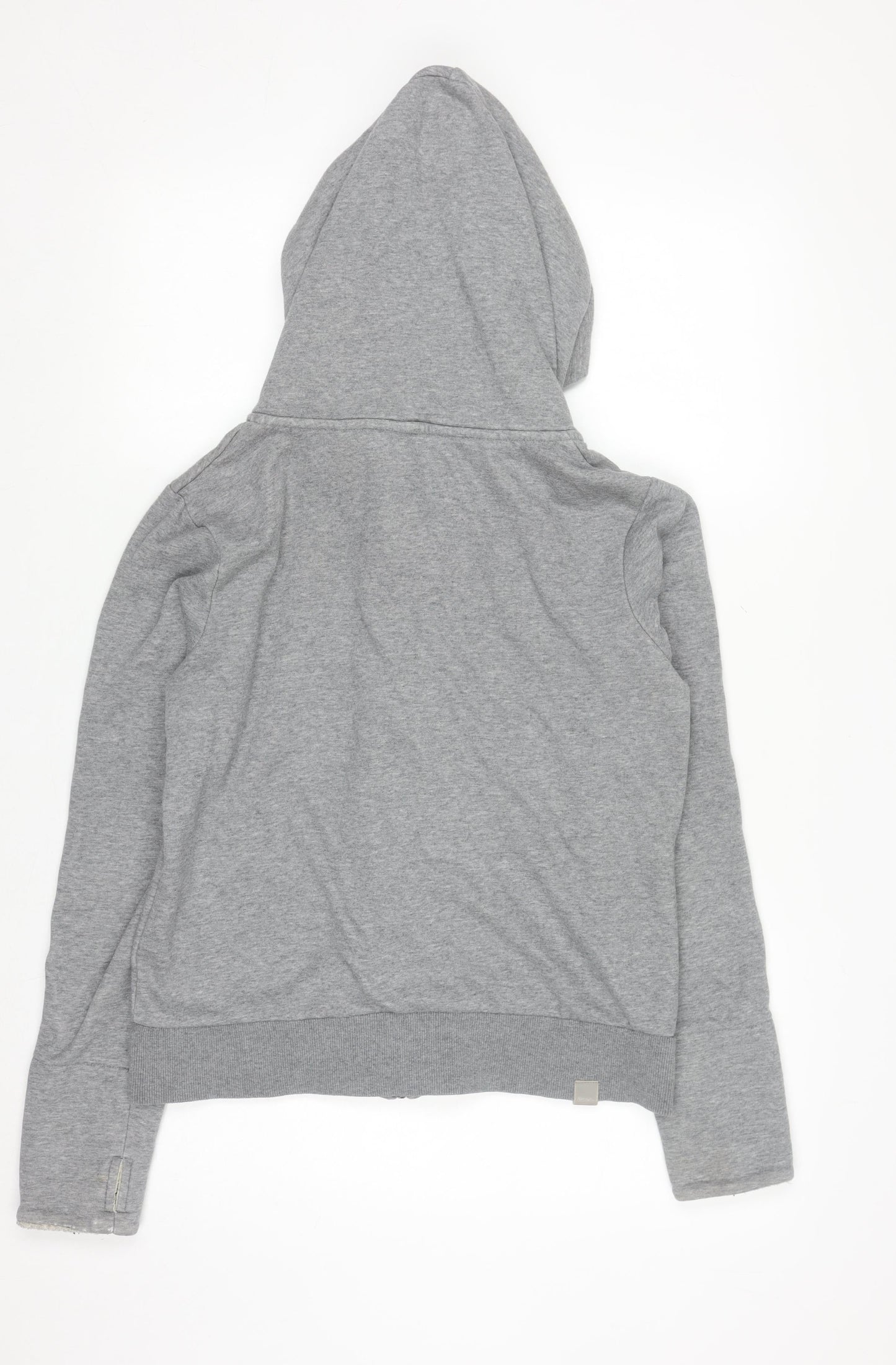 Bench Women Grey Full Zip Hoodie Medium Sherpa Lined Casual