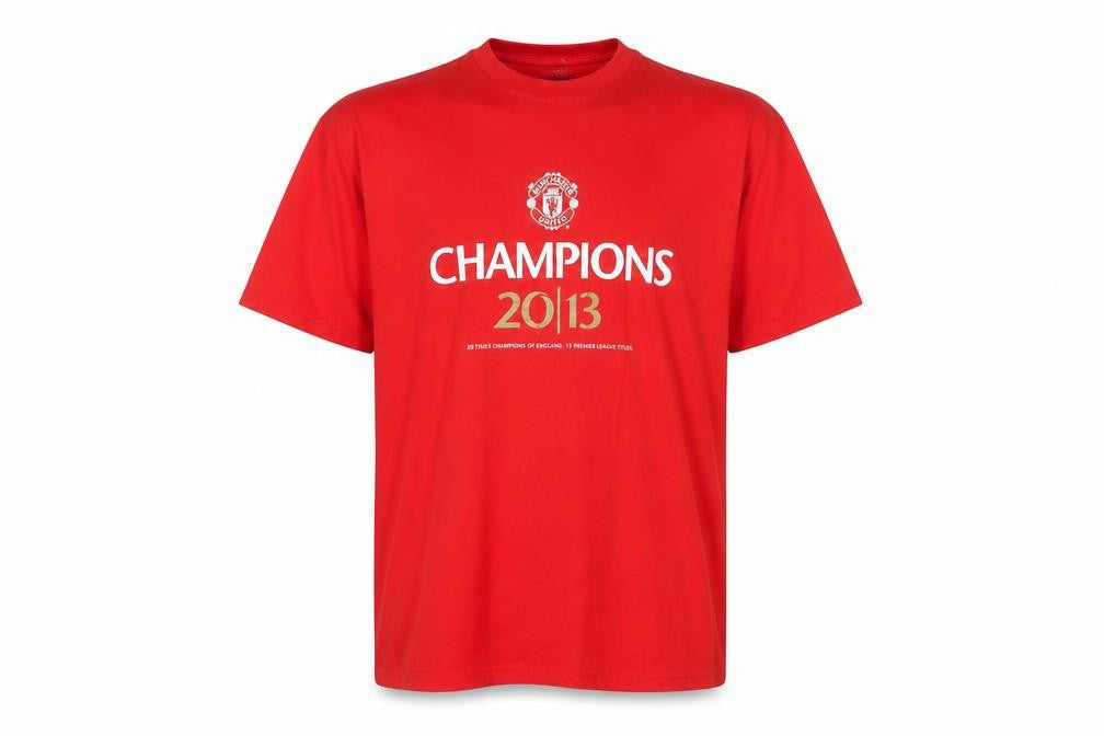 Manchester United Men’s Red Champions 2013 Cotton T-Shirt Size L